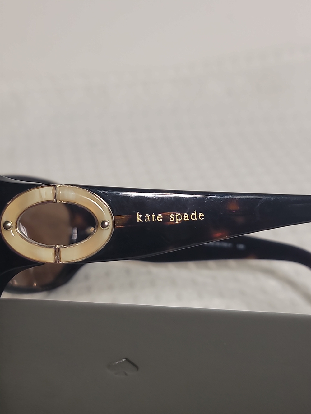 Kate Spade Tortoiseshell Sunglasses with Gold Accent